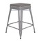 Flash Furniture 24" Silver Metal Stool-Gray Poly Seat CH-31320-24-SIL-PL2G-GG - alternate 7